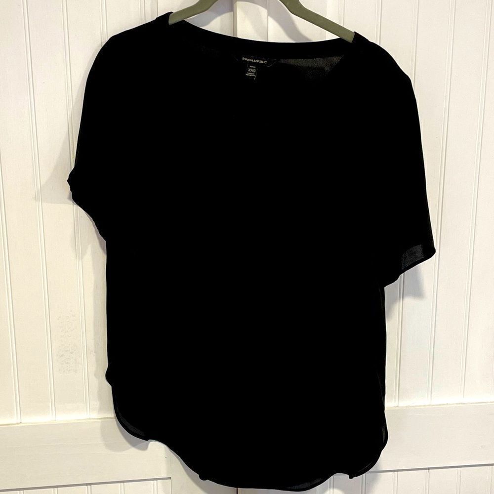 BANANA Republic, black, short sleeve top size XXS